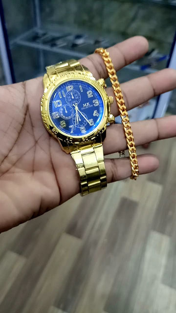 Watch for Men Stainless Steel Quartz Watch and Wrist bracelet Business and Casual Style Multiple Colors