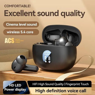 M19 TWS (True Wireless Stereo) Bluetooth Handsfree Earphones Headset With HiFi Stereo Sound & Touch Control System (Connected With All Bluetooth Devices).v