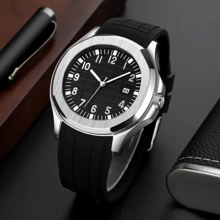 Watch For Mens Aquanaut Design Rubber Strap | Watch For Girls | Watch For Men & Boys | Watch For Boys | Stylish and Durable design Perfect For Sports And Outdoor Activities Comfortable To Wear With Adjustable Strap